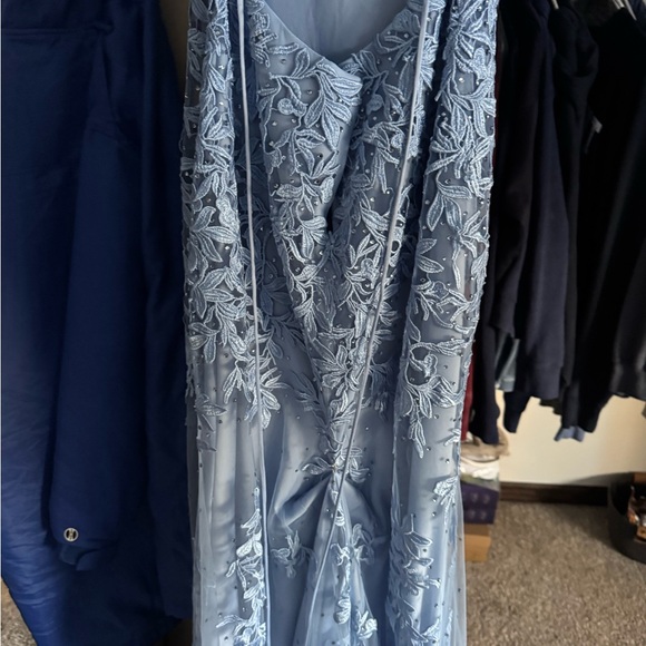 Faviana Light Blue Strapless Dress - Picture 4 of 8